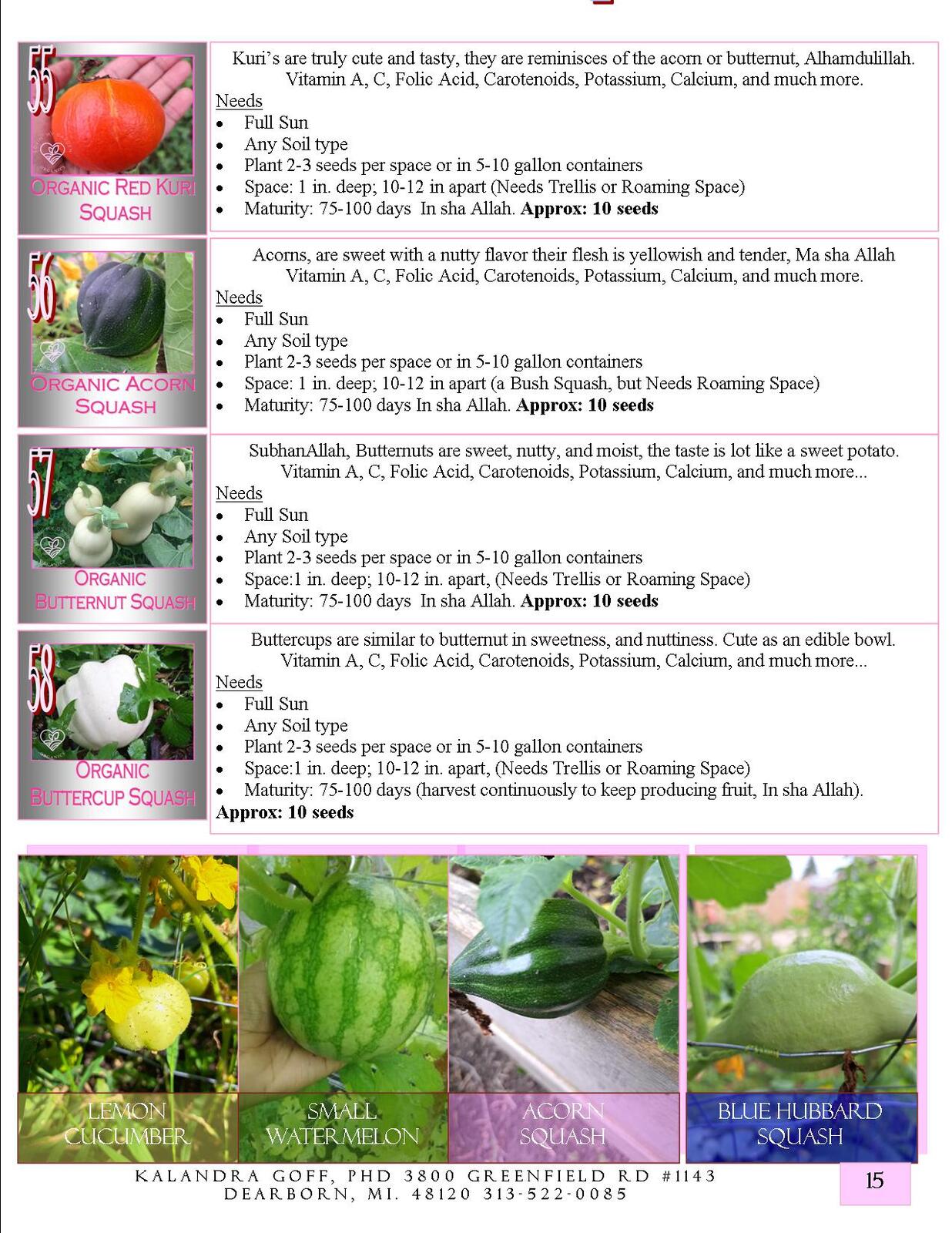 Lovin' My Garden Organic 2025 Winter Squash