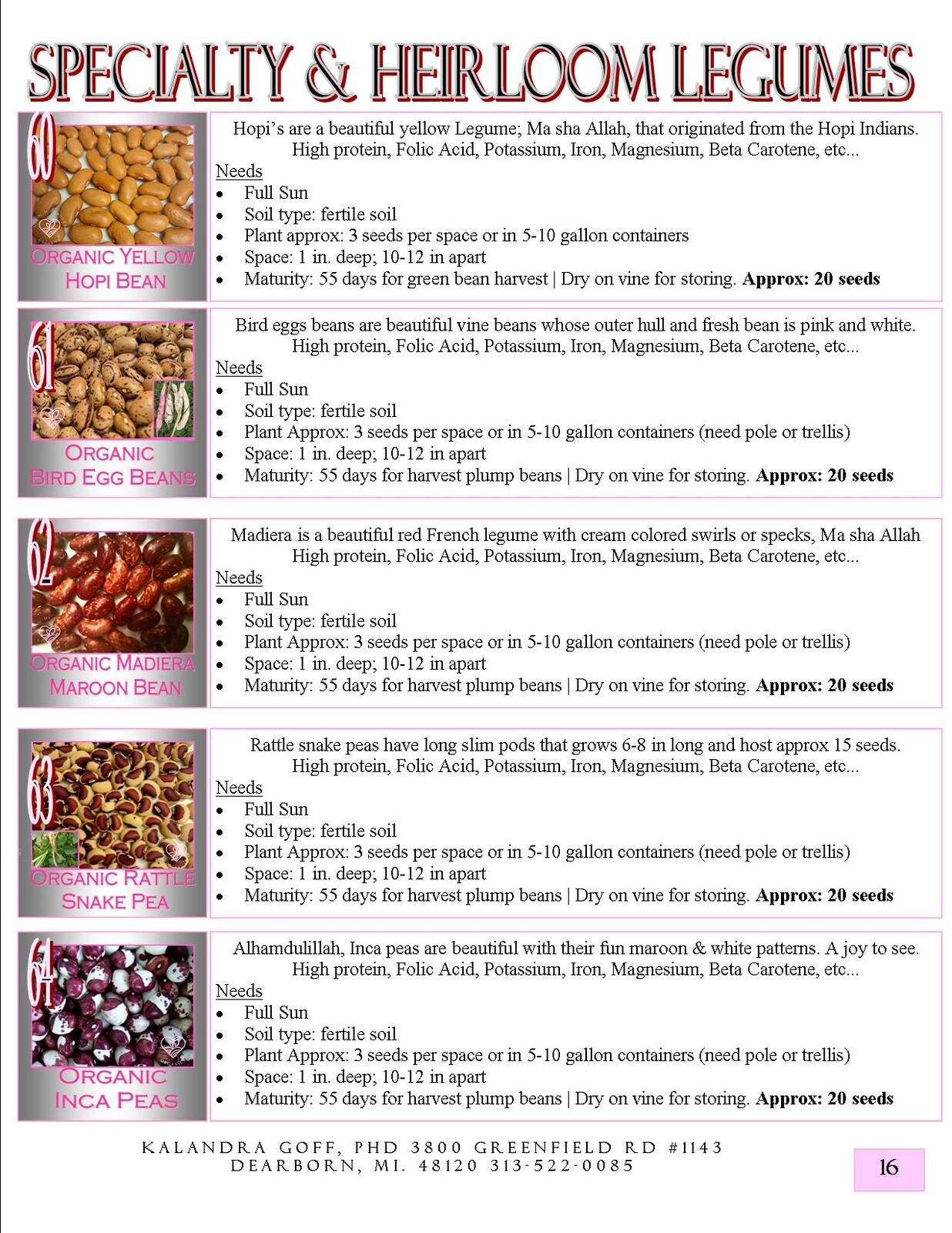 Lovin' My Garden Organic 2025 legumes 1
