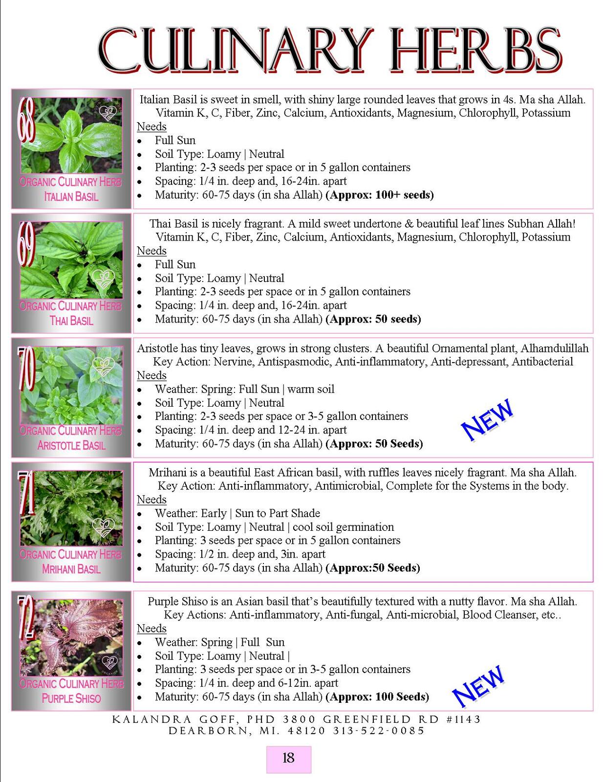 Lovin' My Garden Organic 2025 Culinary herb 3