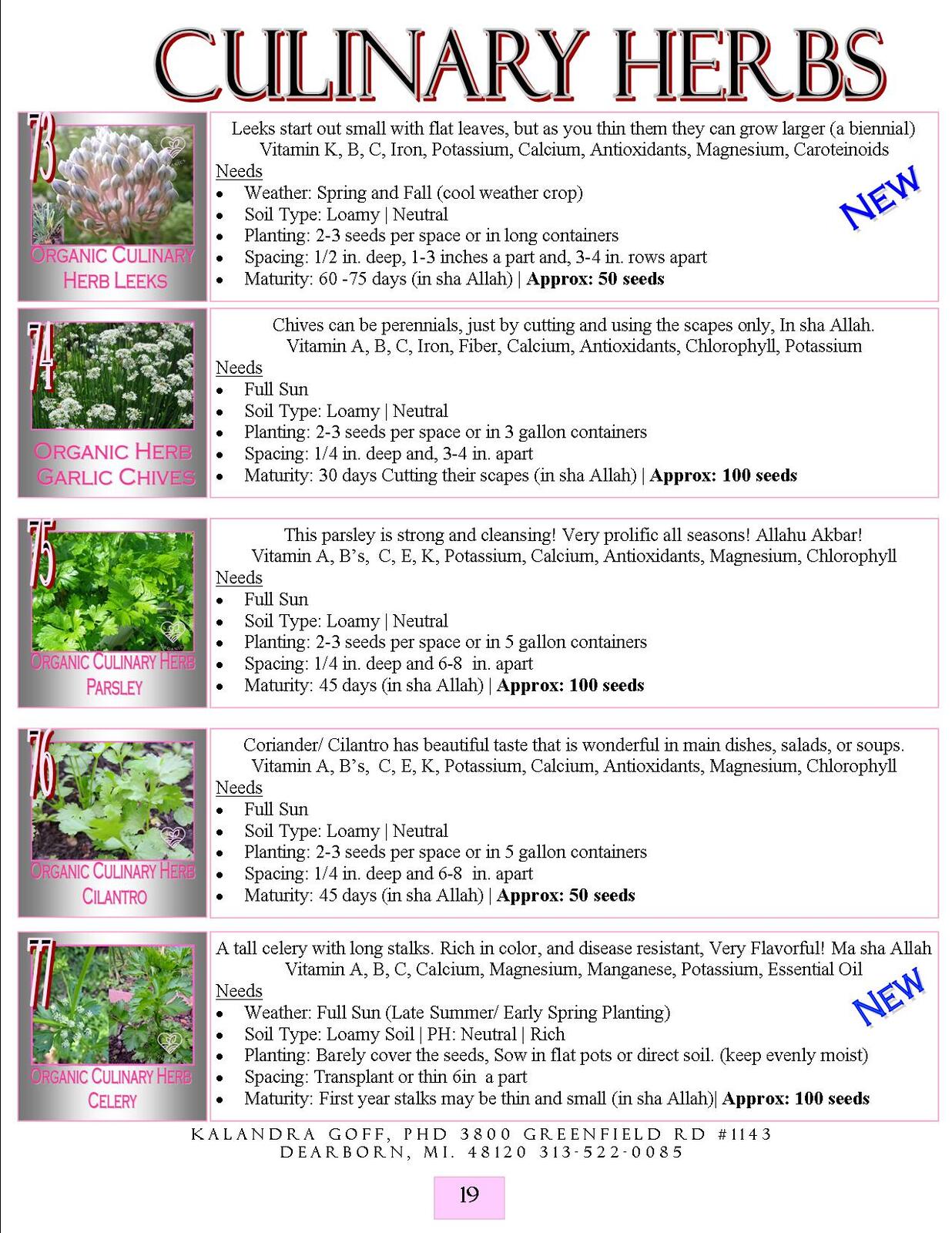 Lovin' My Garden Organic 2025 Medicinals 3erb 2