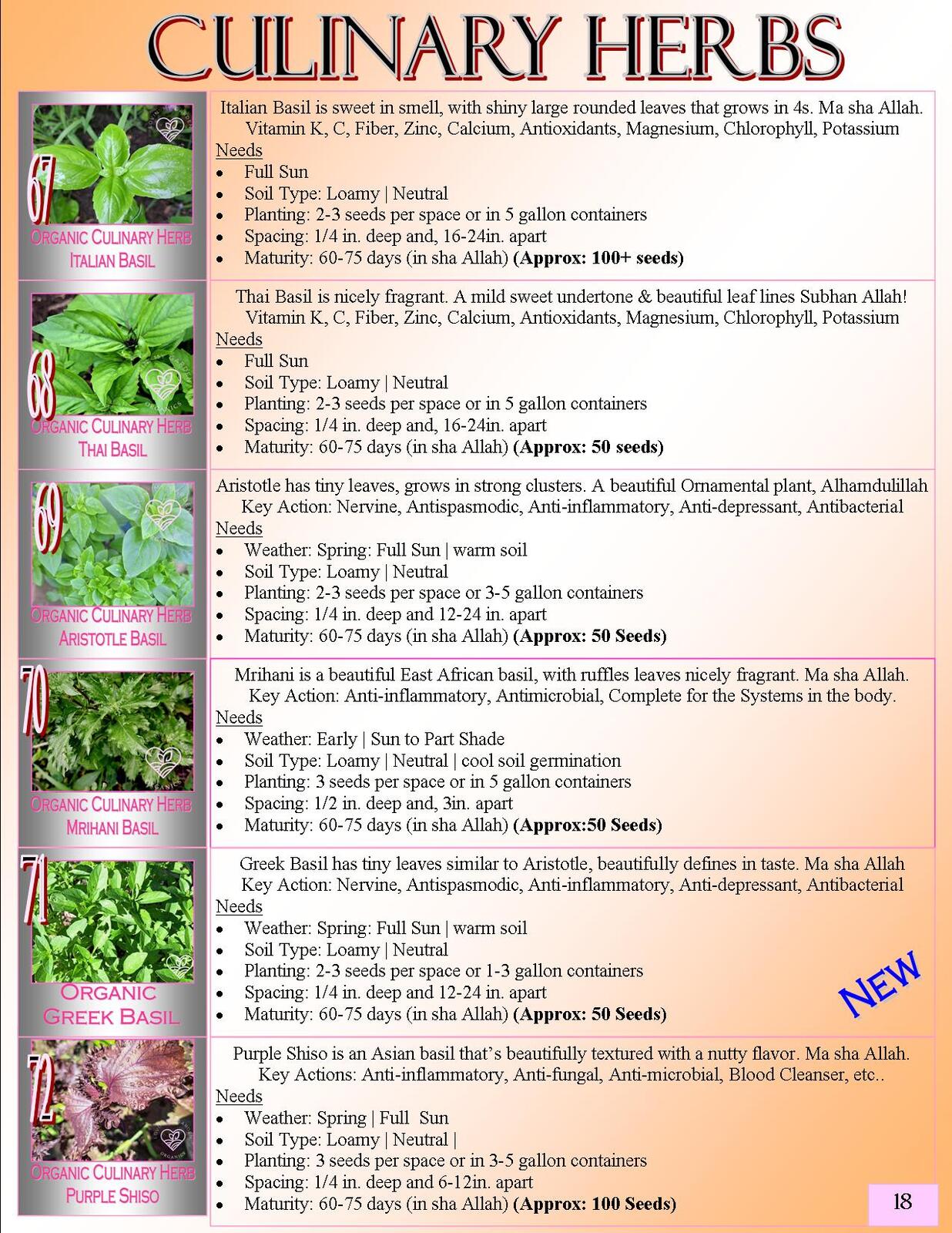 Lovin' My Garden Organic 2025 Medicinals 2