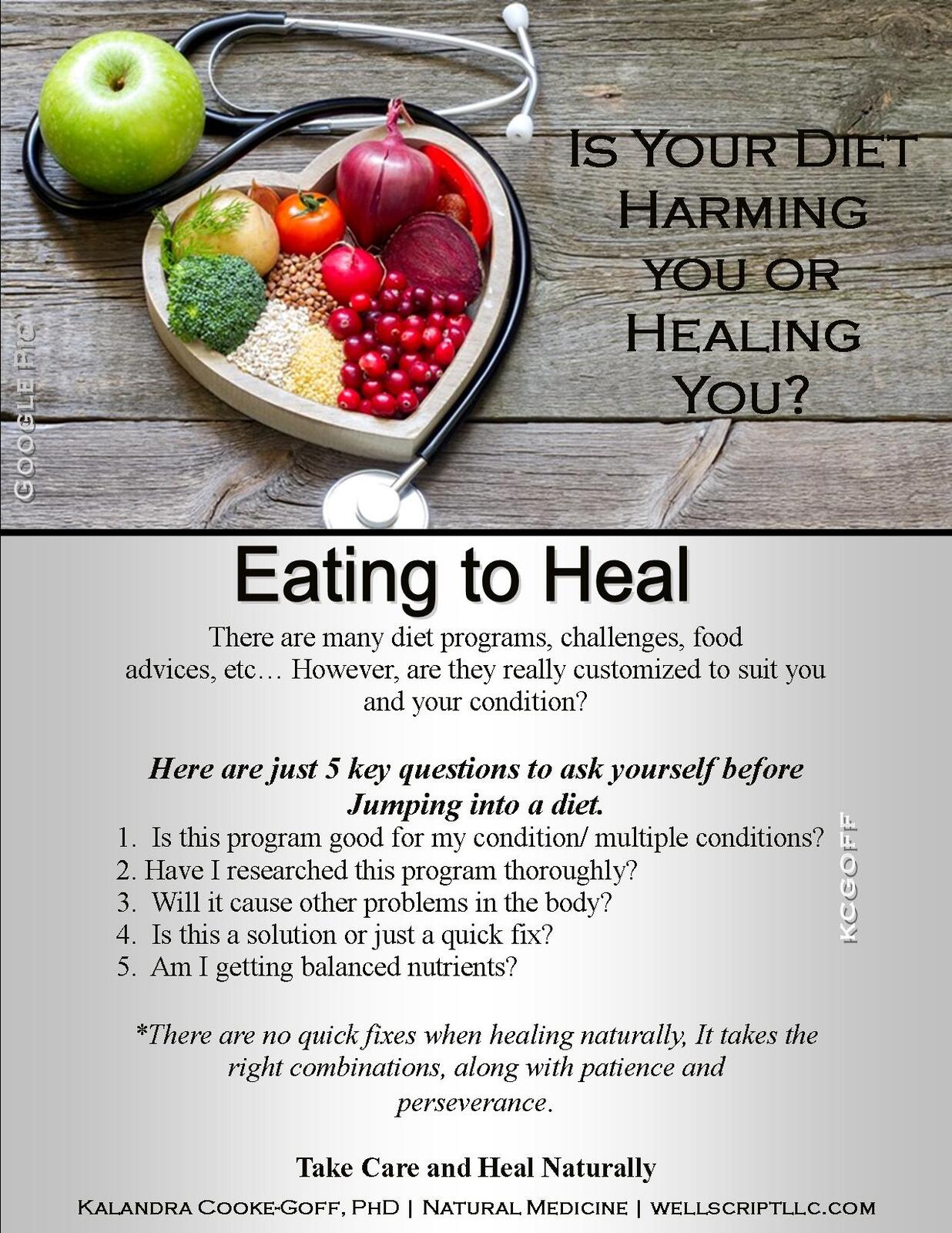 WellScript, LLC Kalandra Cooke Goff, PhD Natural Medicine